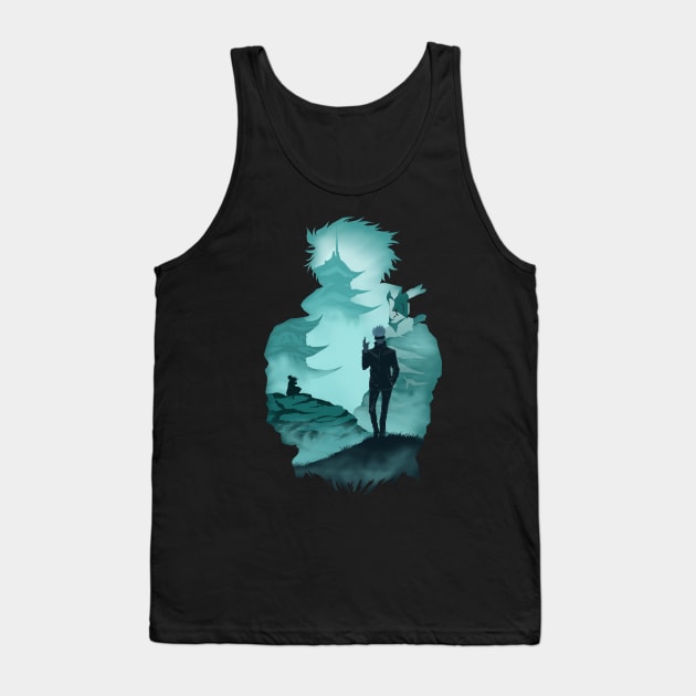 Gojo Satoru Tank Top by Binaka Art